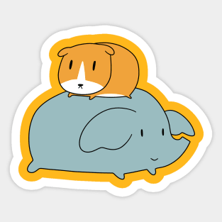 Guinea Pig and Elephant Sticker